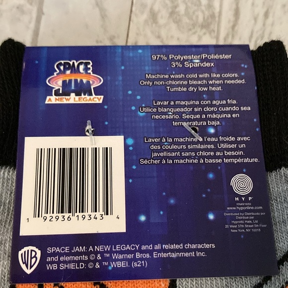 Space Jam A New Legacy Bugs Bunny Tune Squad Crew Socks Set - Picture 5 of 5